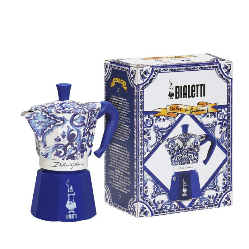 Bialetti Moka Express 6 Cup D&G Blu Mediterraneo image number 1